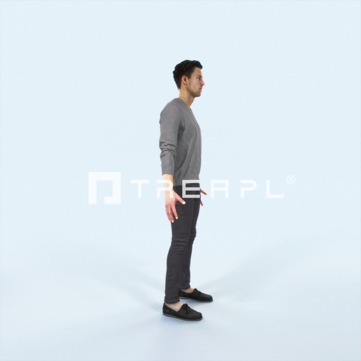 Virtue E Animated Rigged Casual Man Low-poly 3D model_2