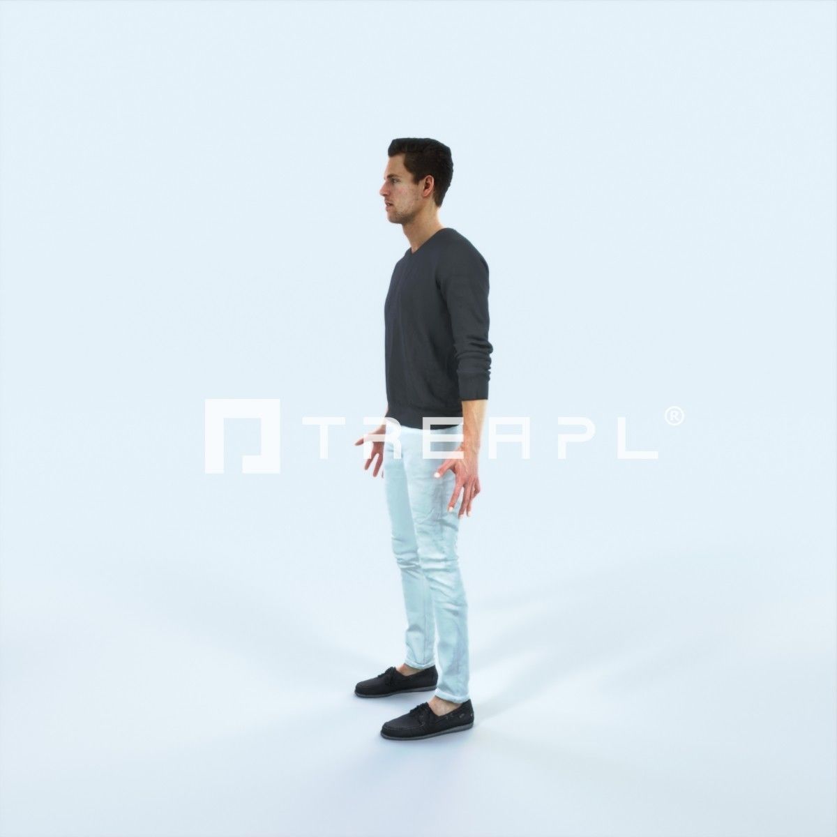 Virtue D Animated Rigged Casual Man Low-poly 3D model_5