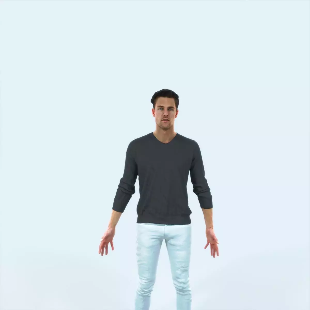 Virtue D Animated Rigged Casual Man Low-poly 3D model_0