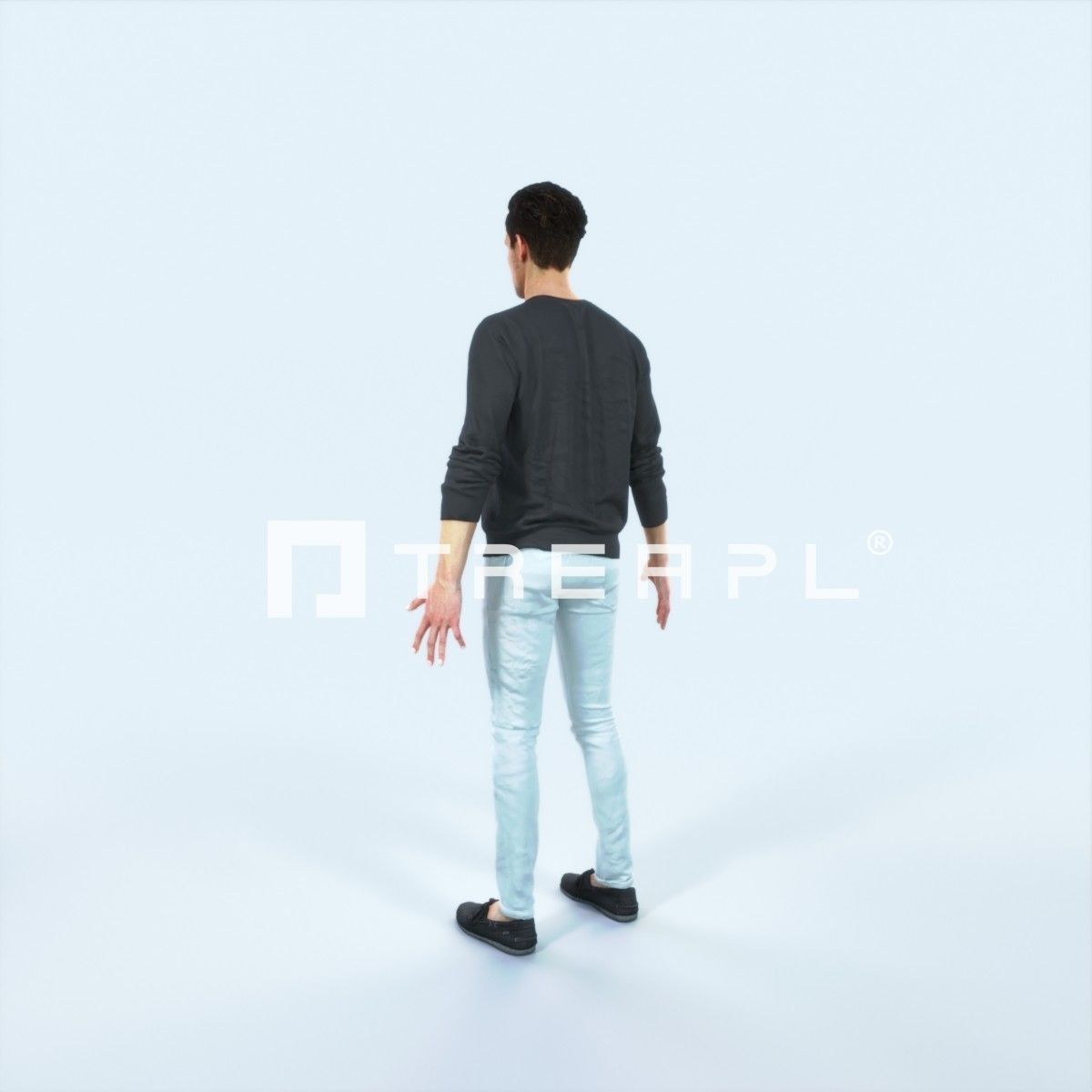 Virtue D Animated Rigged Casual Man Low-poly 3D model_4