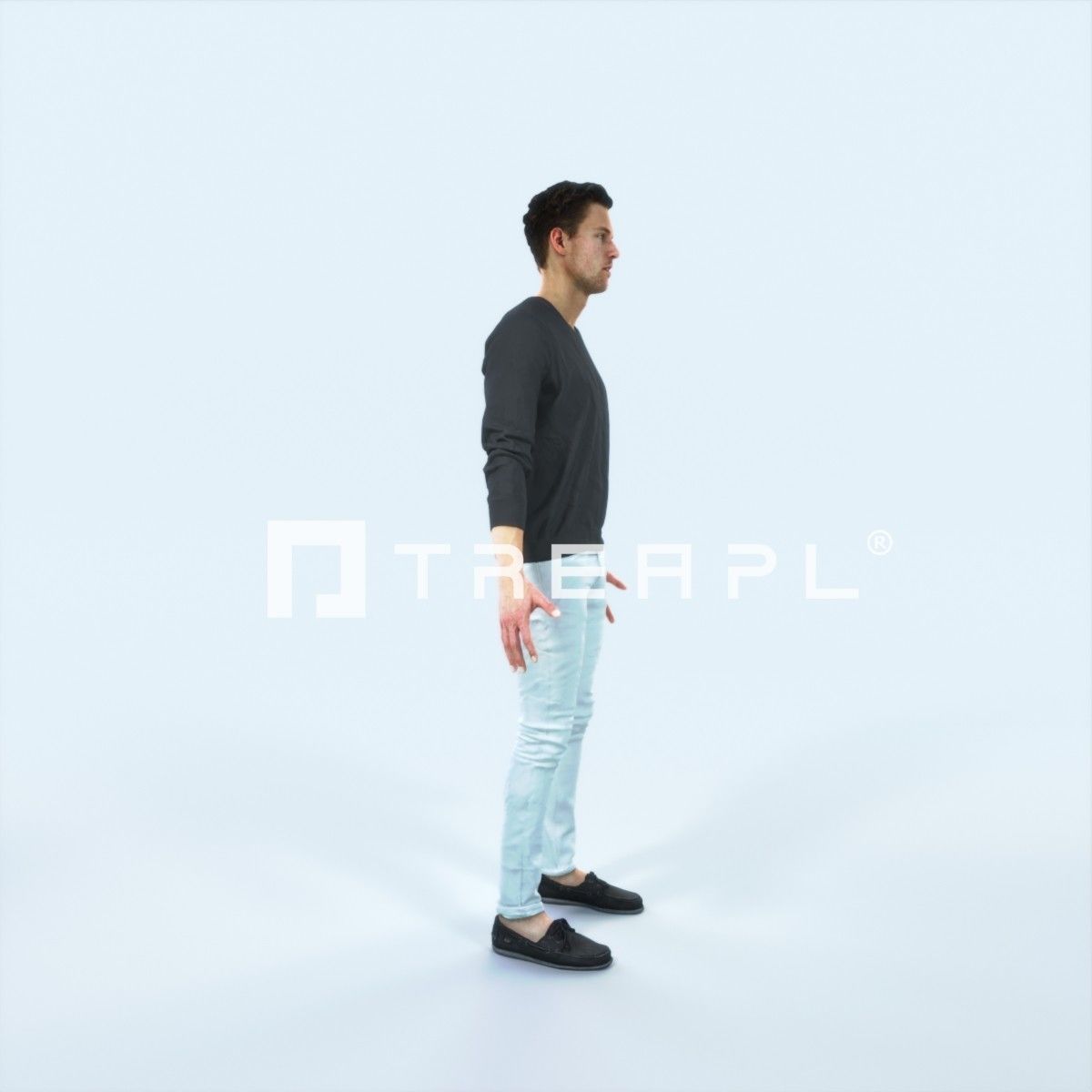 Virtue D Animated Rigged Casual Man Low-poly 3D model_2