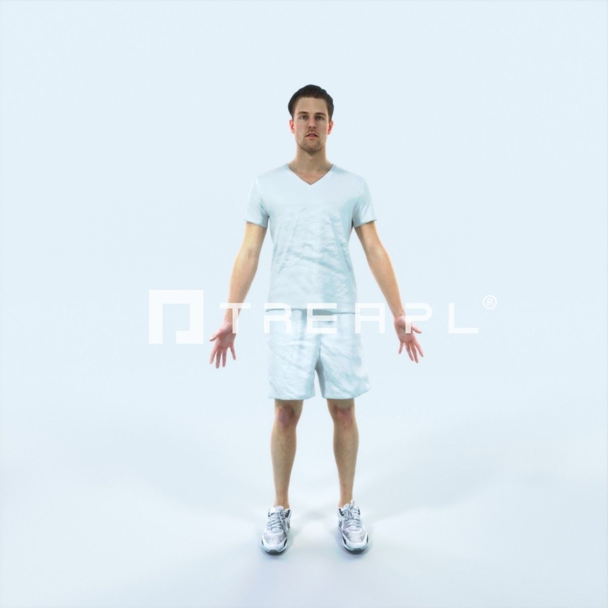 Virtue M Animated Rigged Sports Man Low-poly 3D model_1