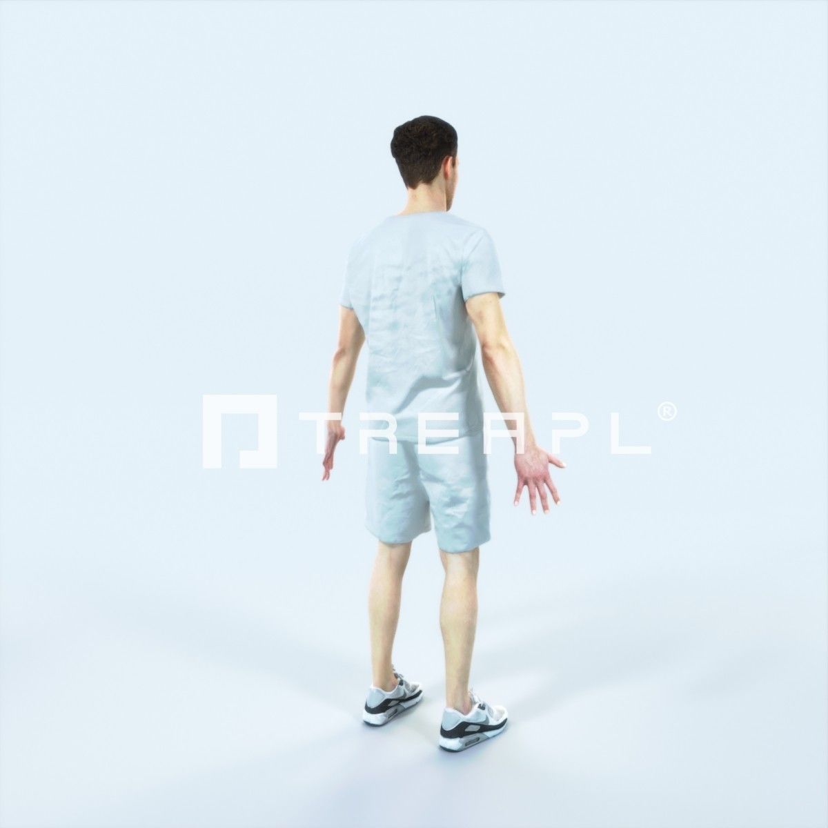 Virtue M Animated Rigged Sports Man Low-poly 3D model_3