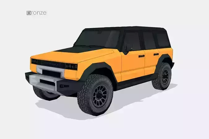 Generic off-road SUV Low-poly 3D model