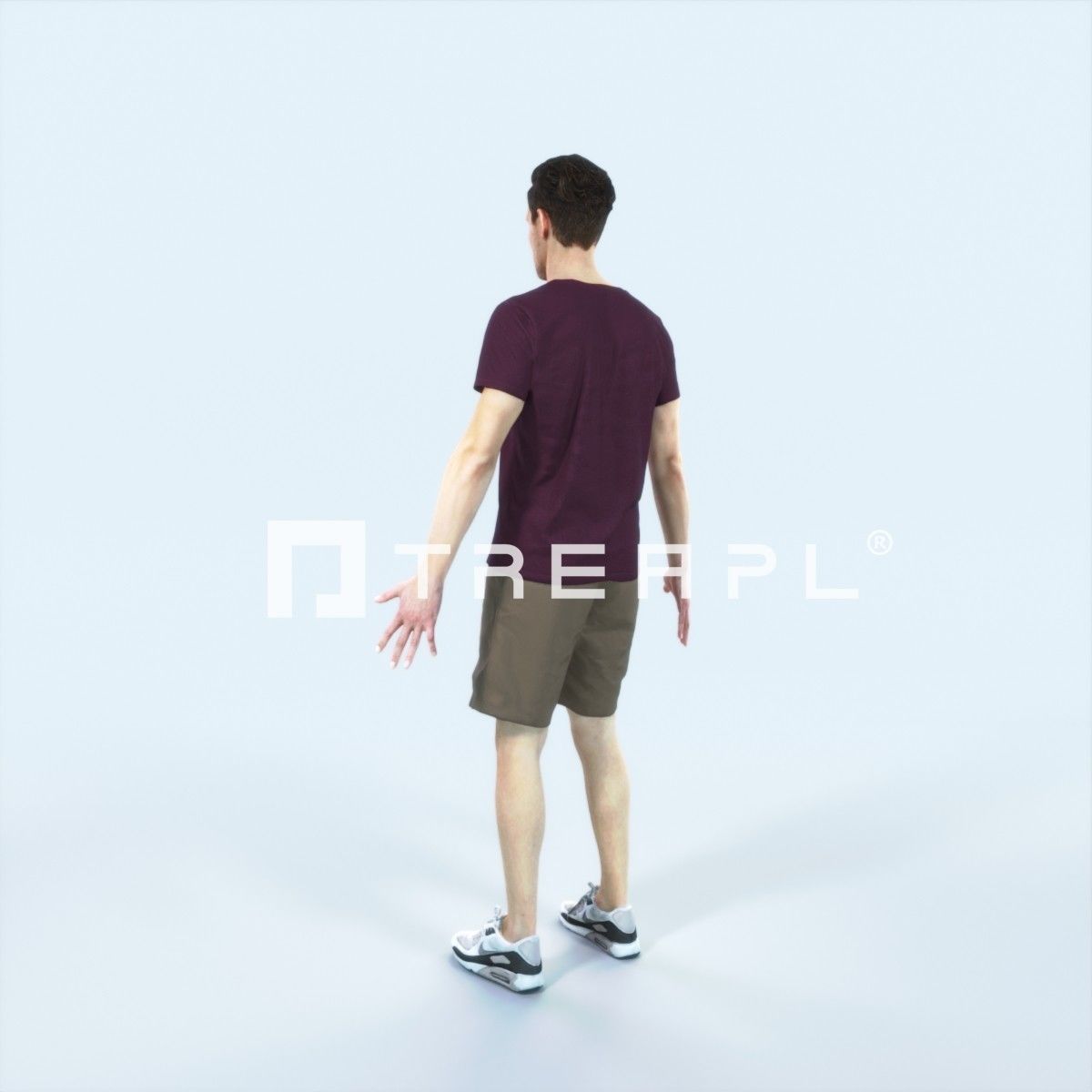 Virtue K Animated Rigged Sports Man Low-poly 3D model_4