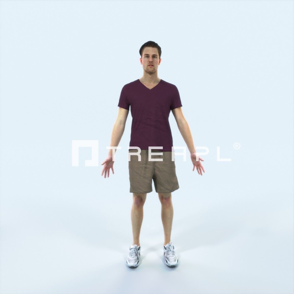 Virtue K Animated Rigged Sports Man Low-poly 3D model_1