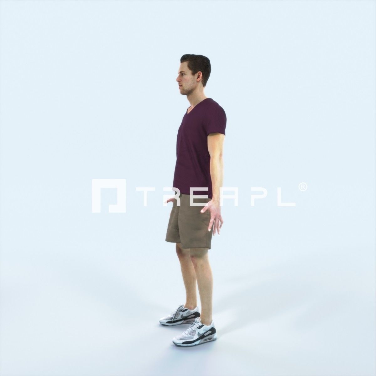 Virtue K Animated Rigged Sports Man Low-poly 3D model_5