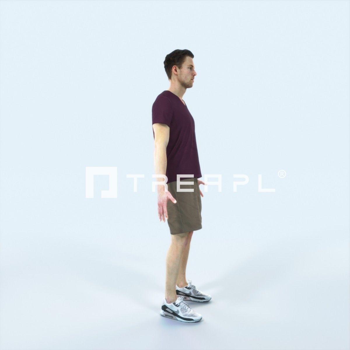 Virtue K Animated Rigged Sports Man Low-poly 3D model_2