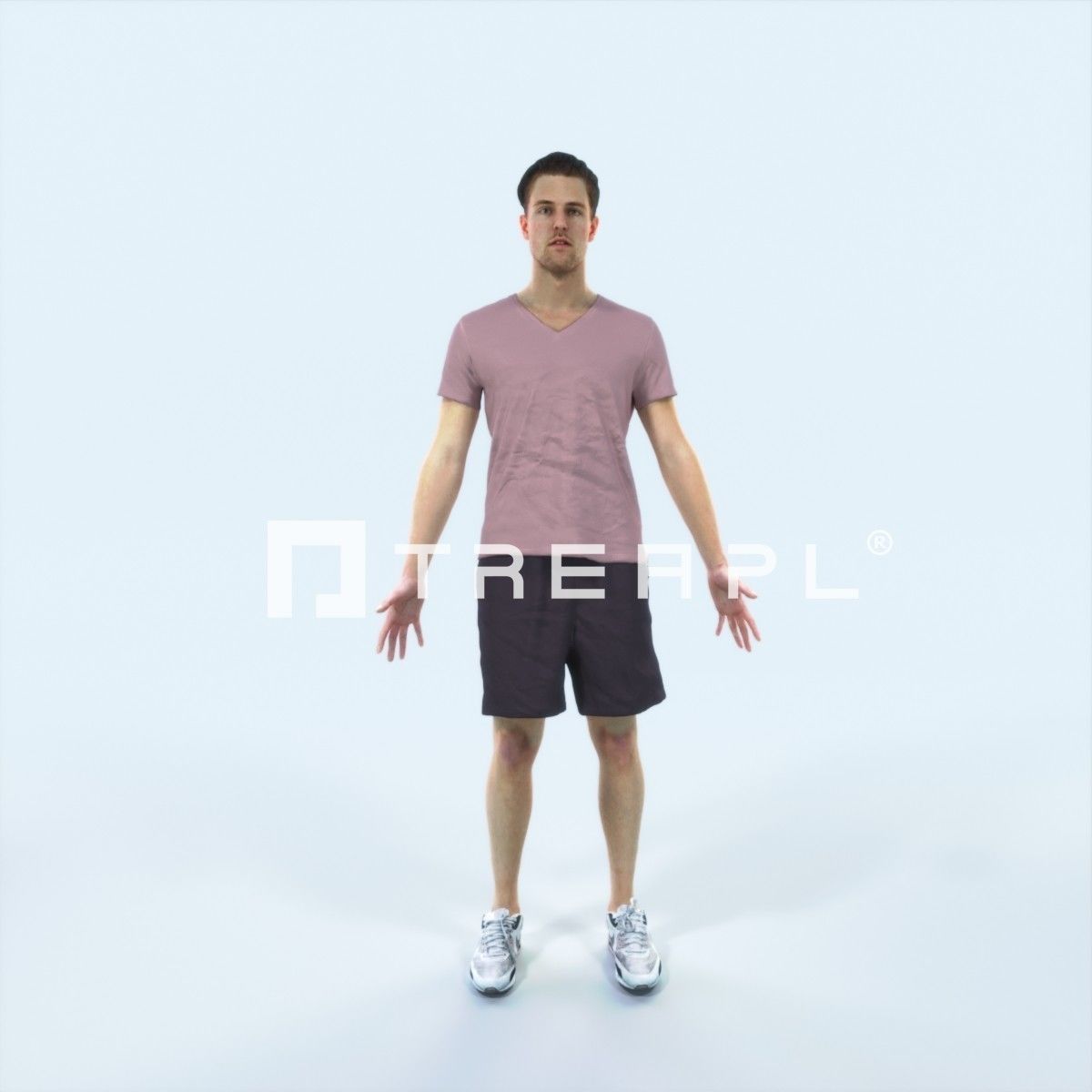 Virtue G Animated Rigged Sports Man Low-poly 3D model_1