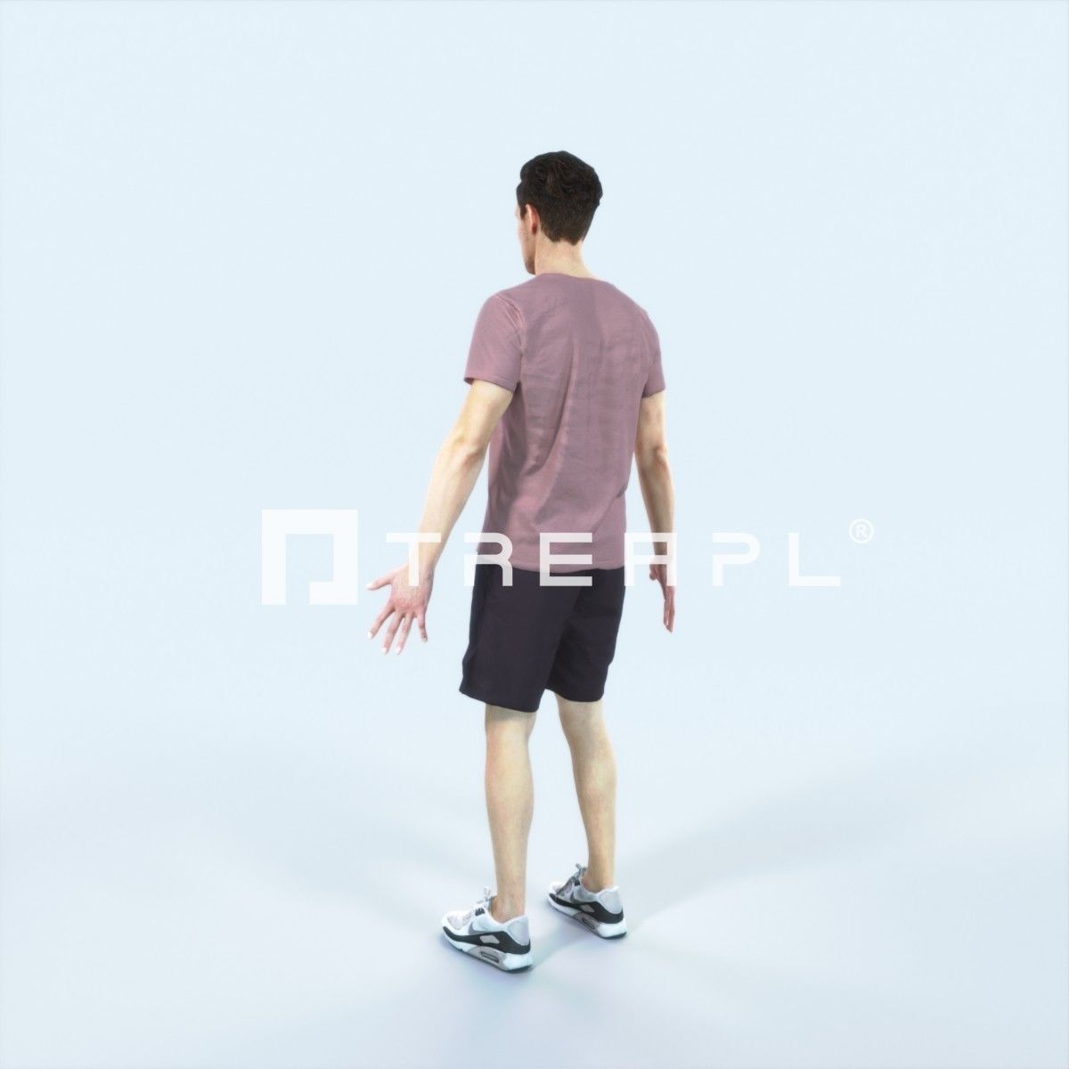 Virtue G Animated Rigged Sports Man Low-poly 3D model_4