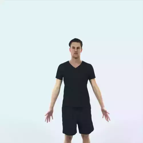 Virtue B Animated Rigged Sports Man