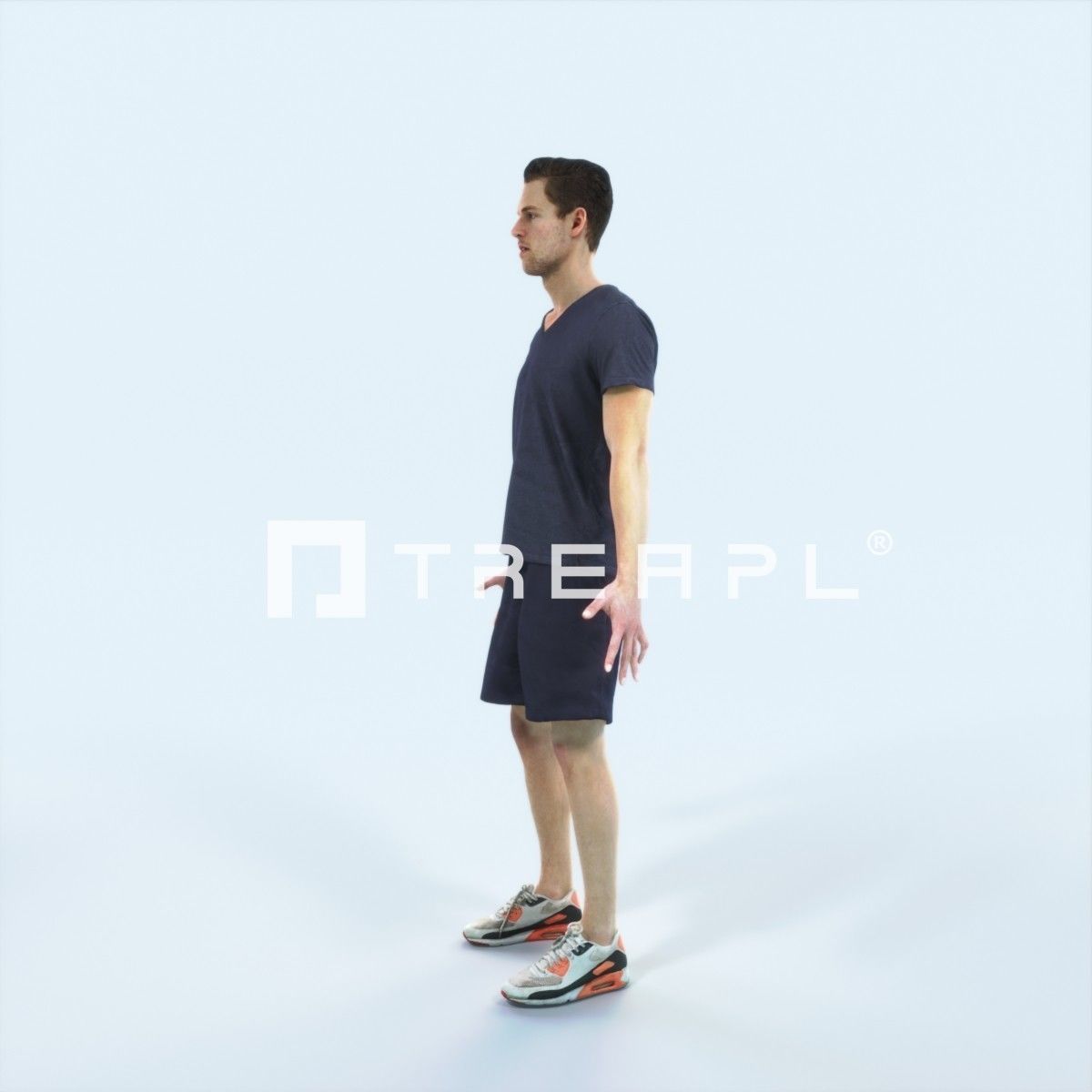 Virtue A Animated Rigged Sports Man Low-poly 3D model_5