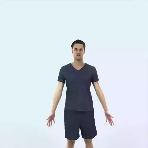 Virtue A Animated Rigged Sports Man Low-poly 3D model