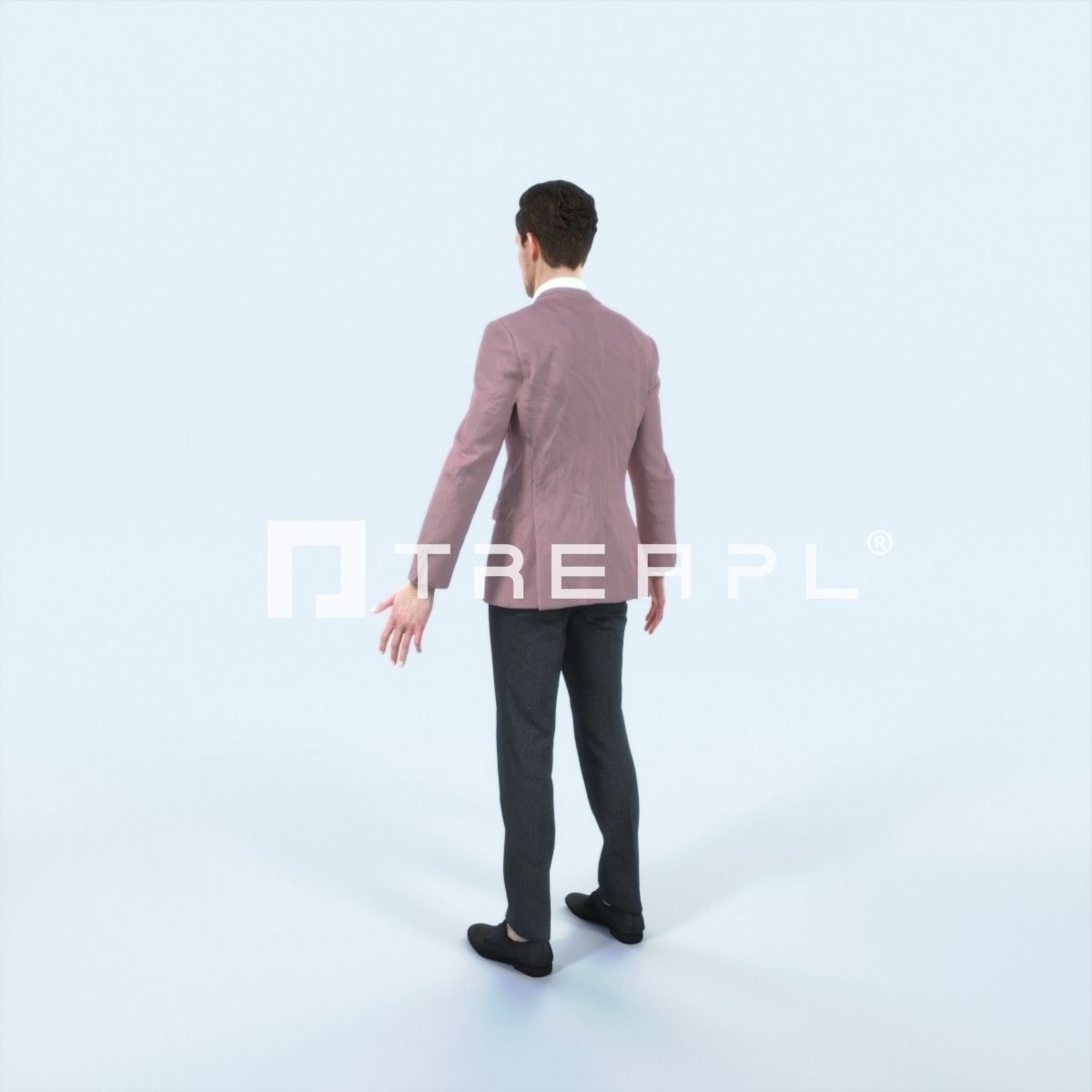 Virtue J Animated Rigged Elegant Business Man Low-poly 3D model_4