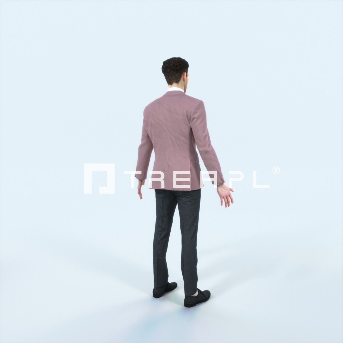 Virtue J Animated Rigged Elegant Business Man Low-poly 3D model_3