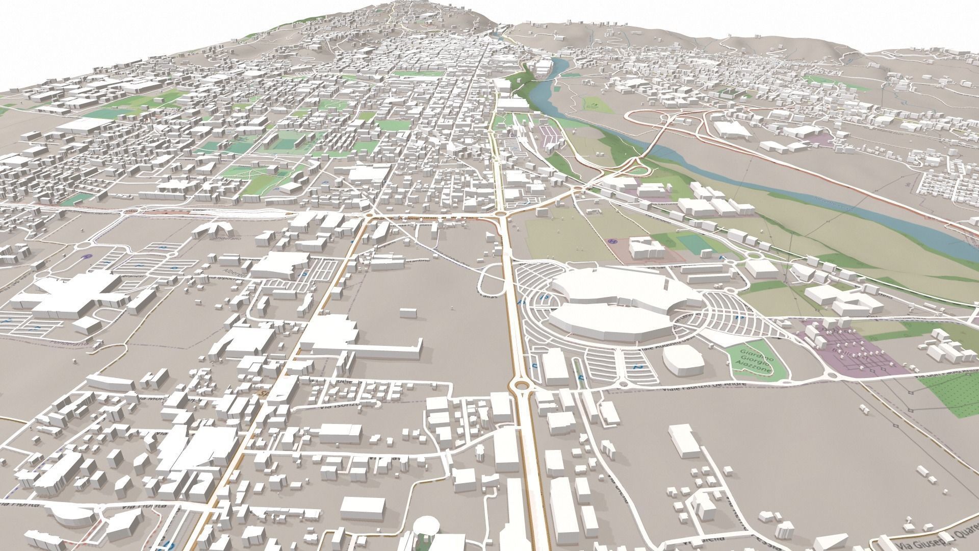 Cityscape Biella Italy  3D model_11