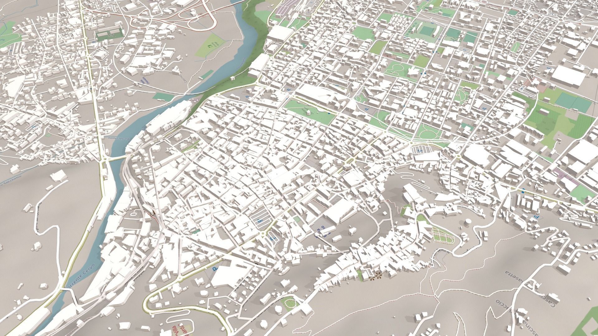 Cityscape Biella Italy  3D model_2