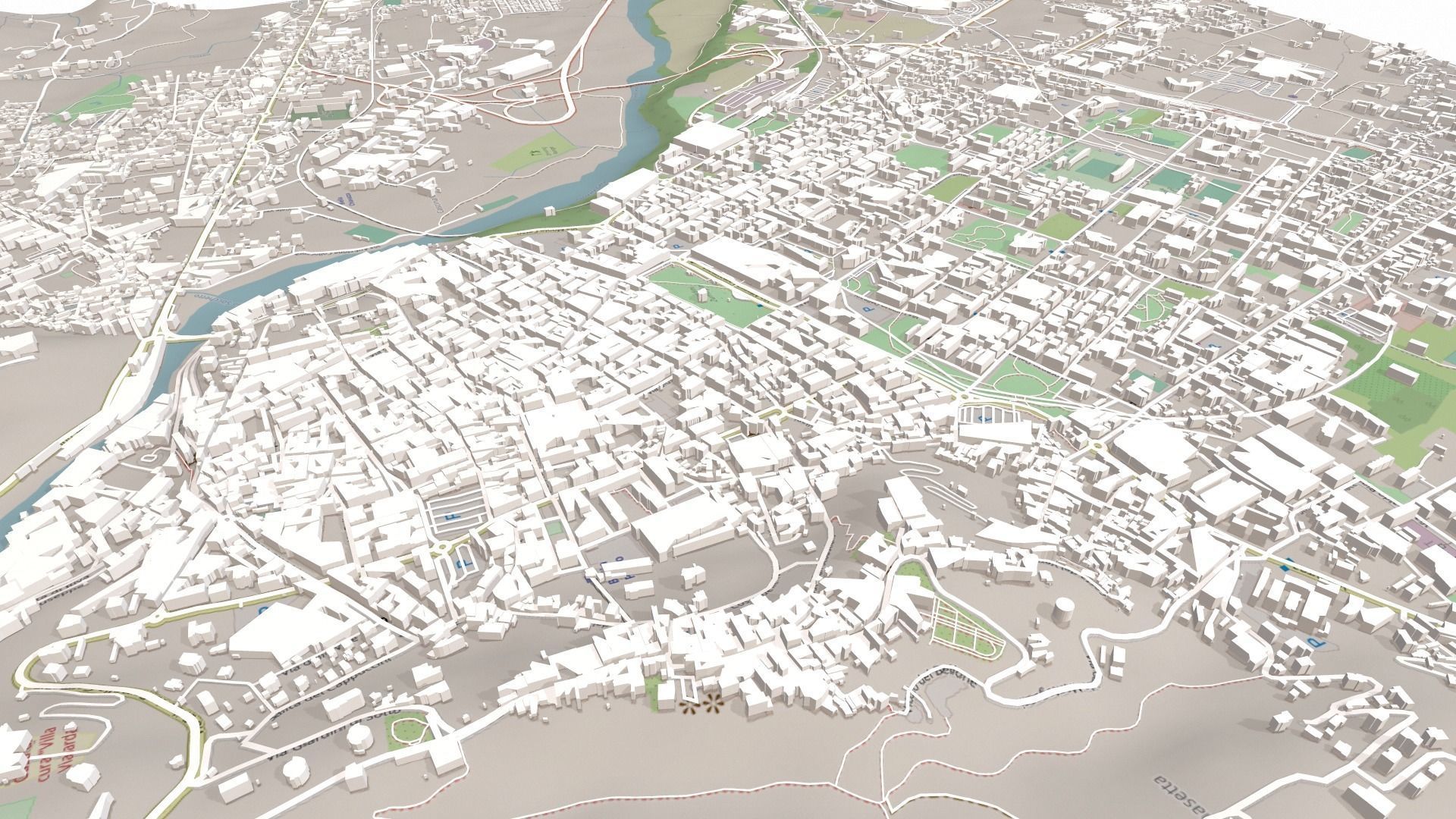 Cityscape Biella Italy  3D model_8