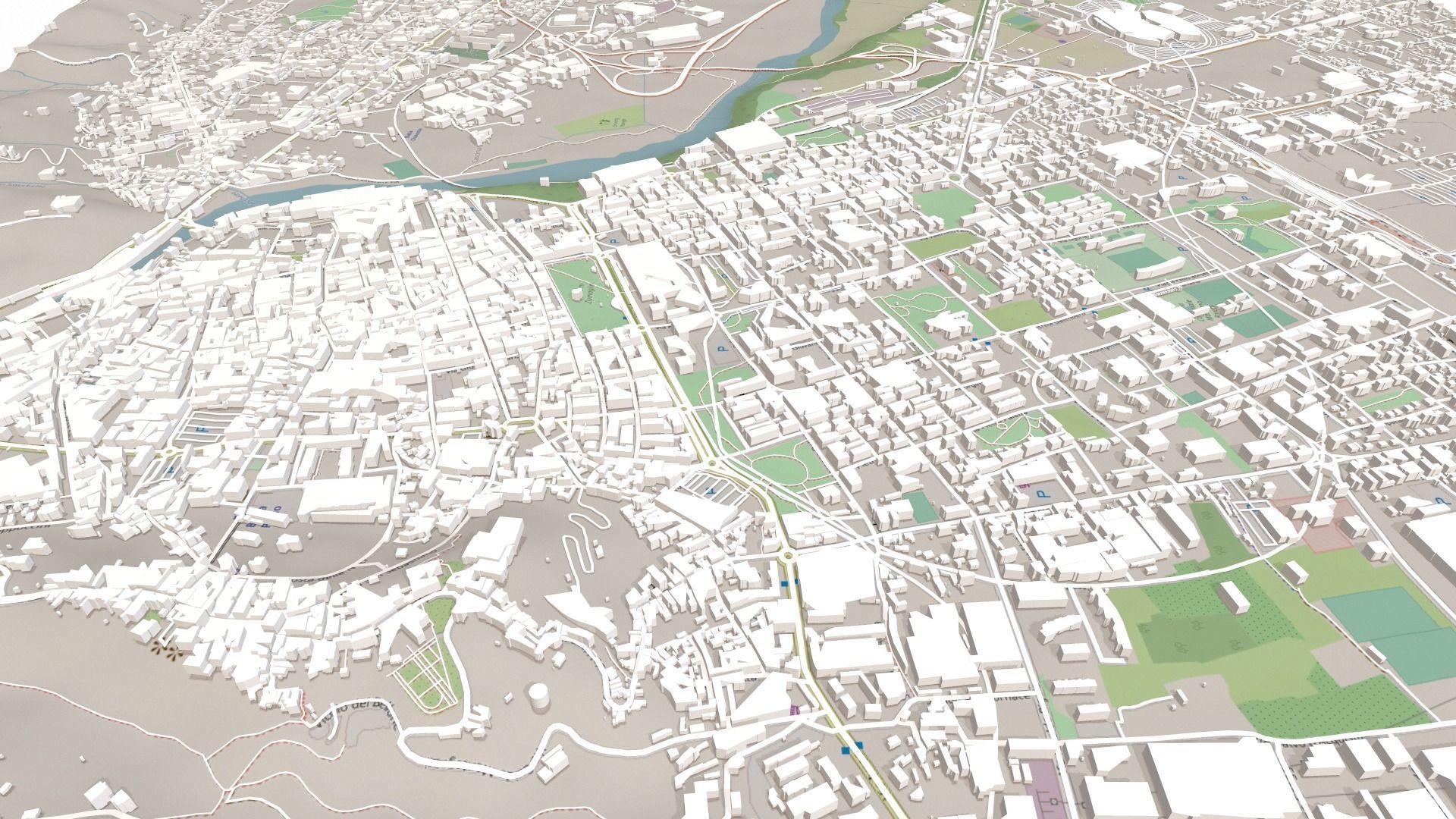 Cityscape Biella Italy  3D model_4