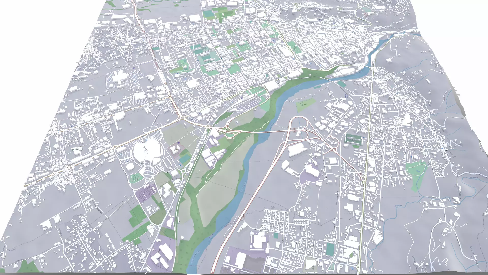 Cityscape Biella Italy  3D model_0