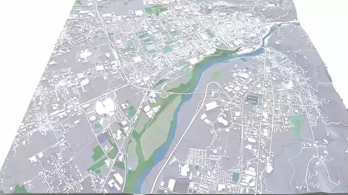 Cityscape Biella Italy  3D model