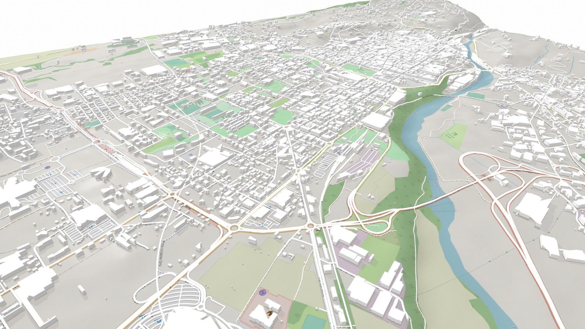 Cityscape Biella Italy  3D model_3