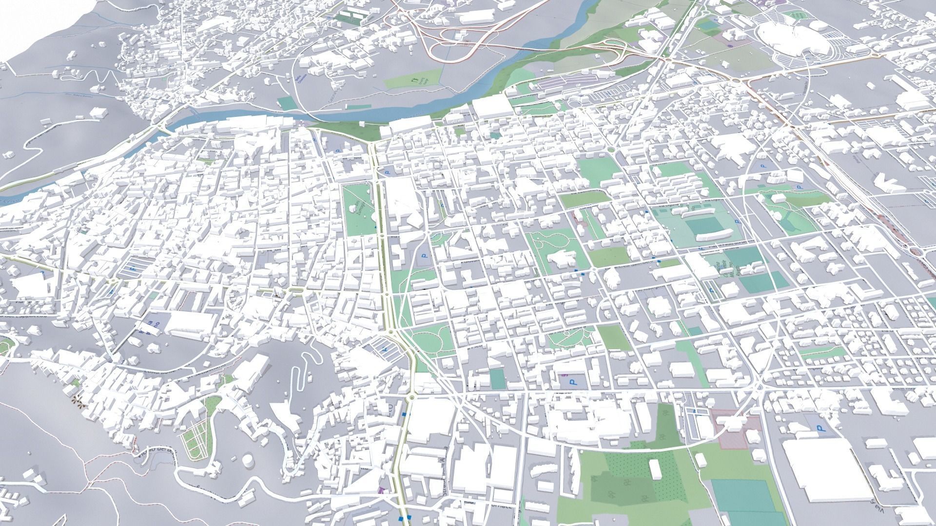 Cityscape Biella Italy  3D model_5