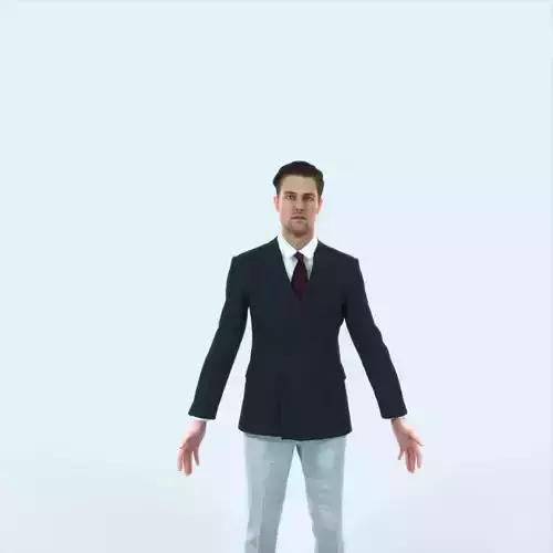 Virtue H Animated Rigged Elegant Business Man