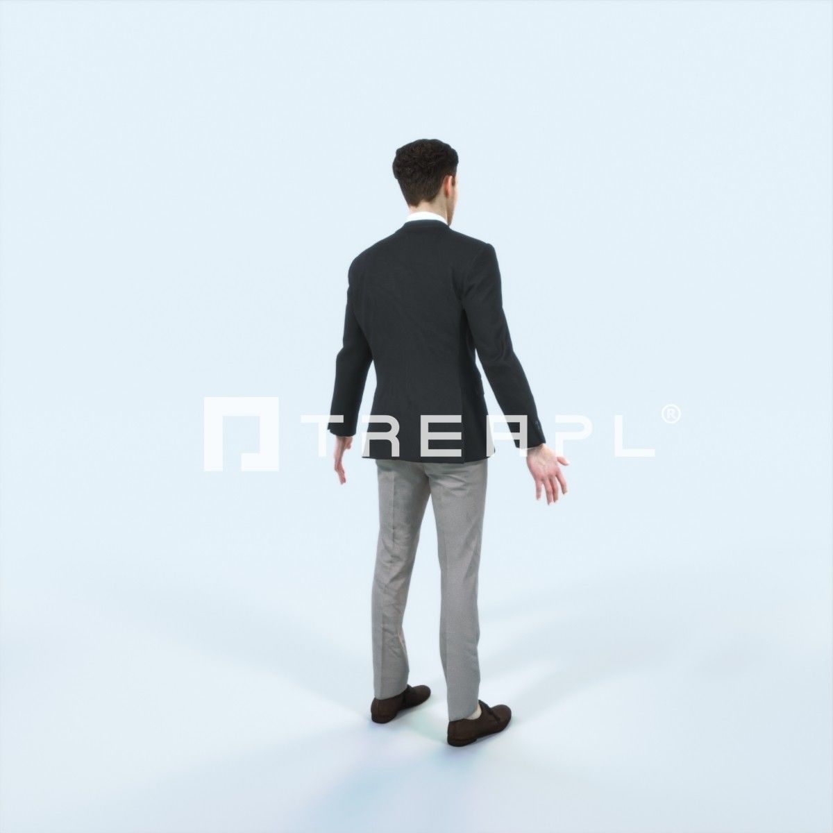 Virtue F Animated Rigged Elegant Business Man Low-poly 3D model_3