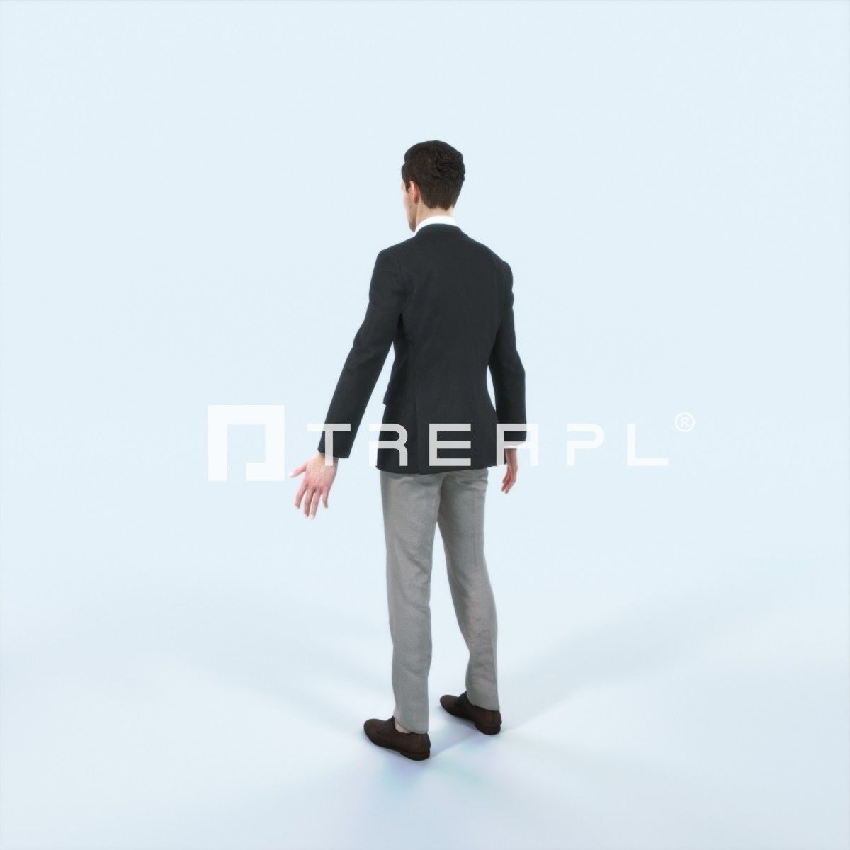 Virtue F Animated Rigged Elegant Business Man Low-poly 3D model_4