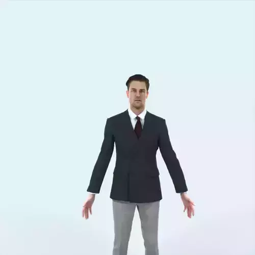 Virtue F Animated Rigged Elegant Business Man