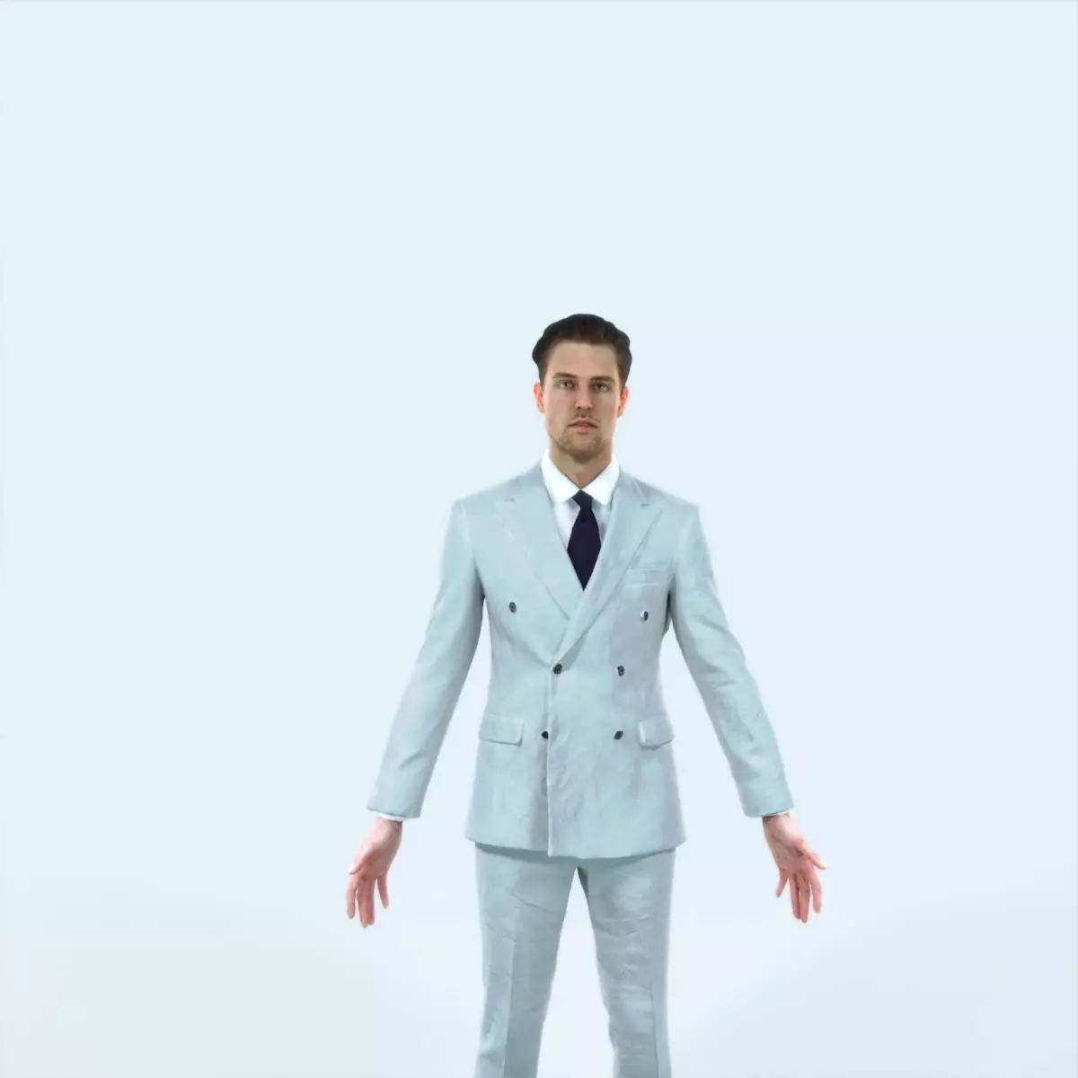 Virtue D Animated Rigged Elegant Business Man Low-poly 3D model