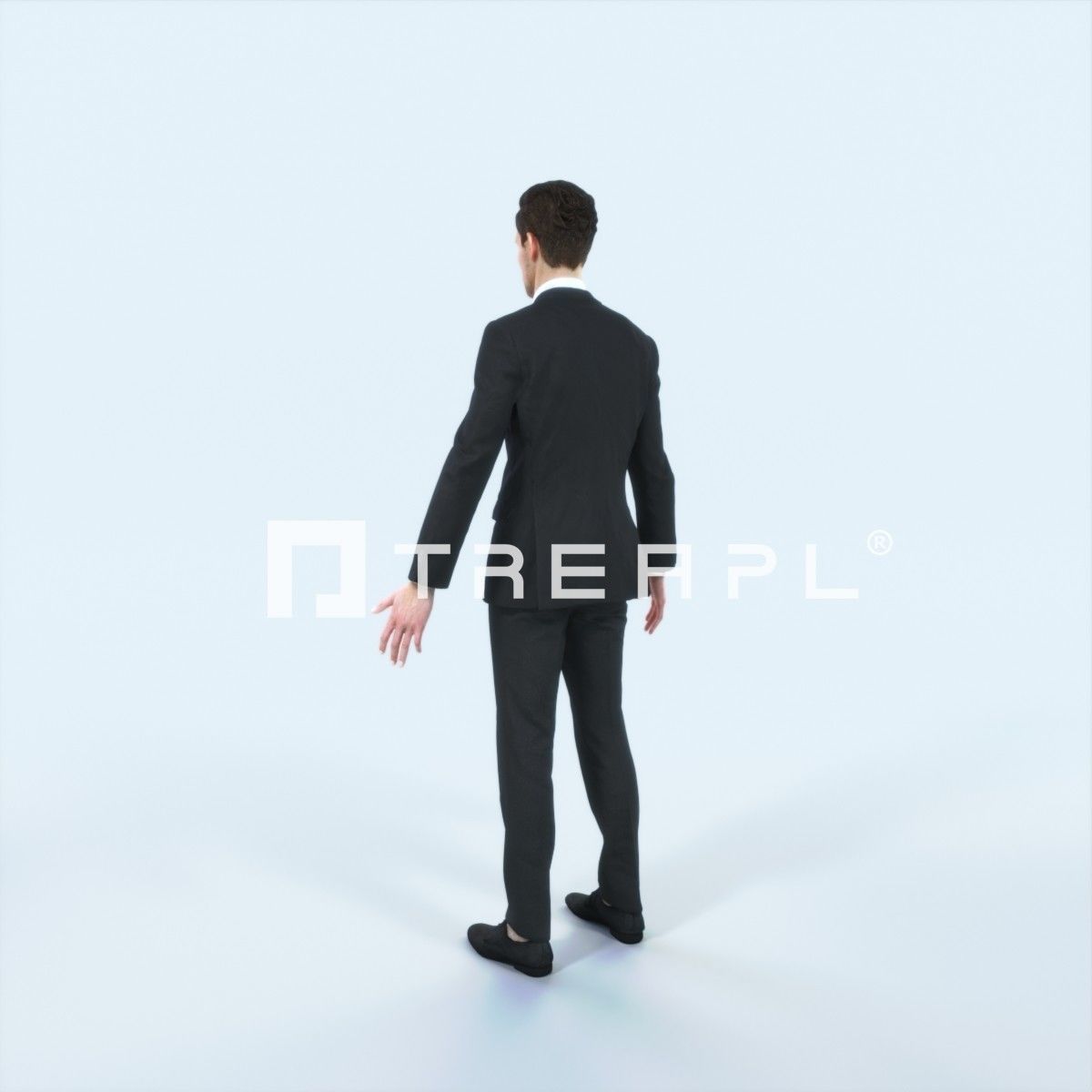 Virtue C Animated Rigged Elegant Business Man Low-poly 3D model_4