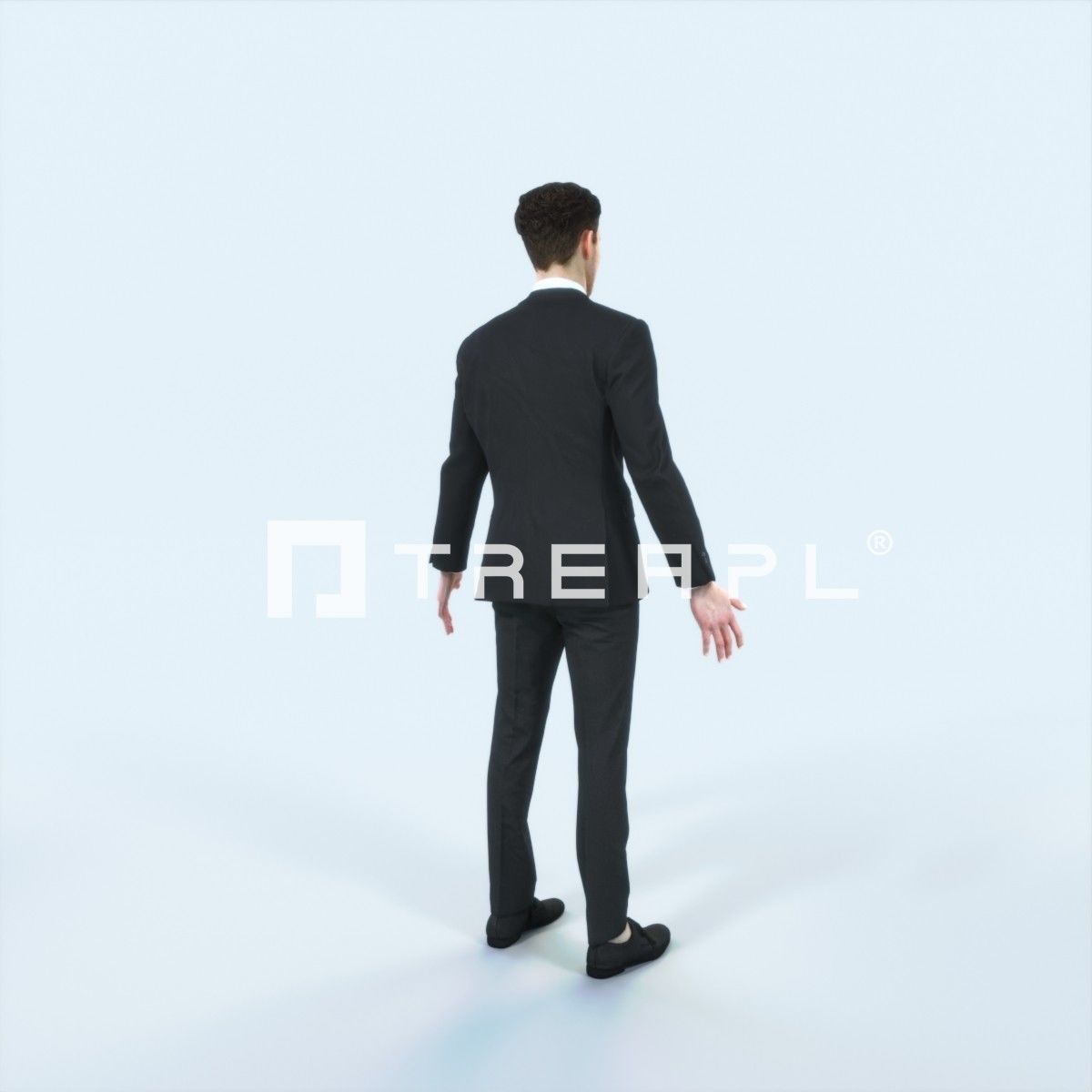 Virtue C Animated Rigged Elegant Business Man Low-poly 3D model_3