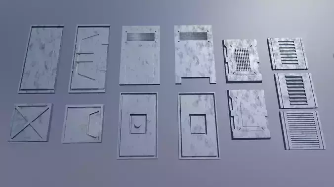 BASIC KITBASH 13 PIECE Low-poly 3D model