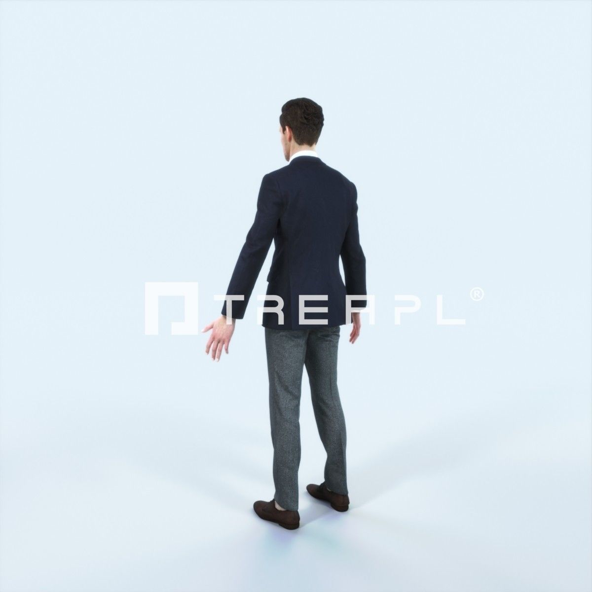 Virtue A Animated Rigged Elegant Business Man Low-poly 3D model_4