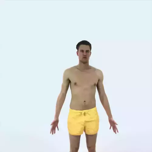 Virtue L Beach Animated Rigged Sports Man Low-poly 3D model