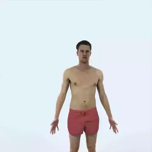 Virtue K Beach Animated Rigged Sports Man