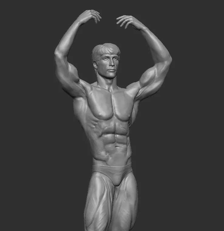 Frank Zane bodybuilder 3D print model 3D print model_0