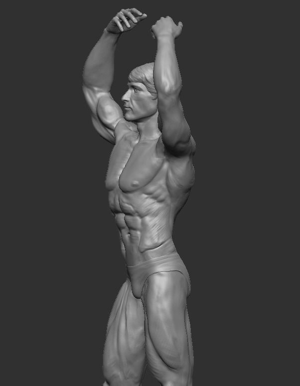 Frank Zane bodybuilder 3D print model 3D print model_3