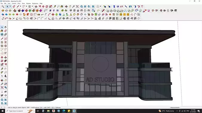 Apartment building Penthouse 3d model