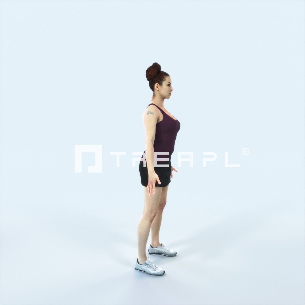 3D model Yearn 01J Animated Rigged Sports Woman VR / AR / low-poly ...