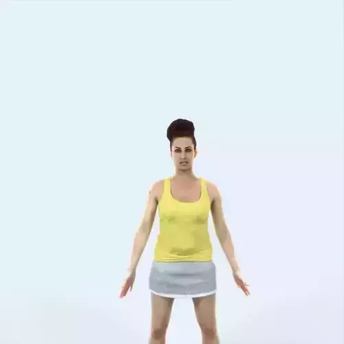 Yearn 01I Animated Rigged Sports Woman