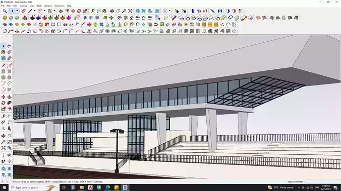 Contemporary Stadium 3d model