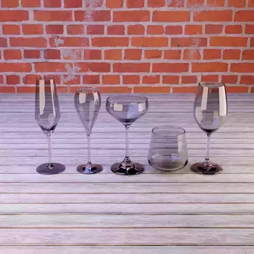 set of champagne glasses