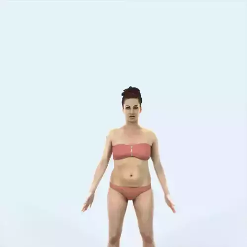 Yearn J Beach Animated Rigged Sports Woman