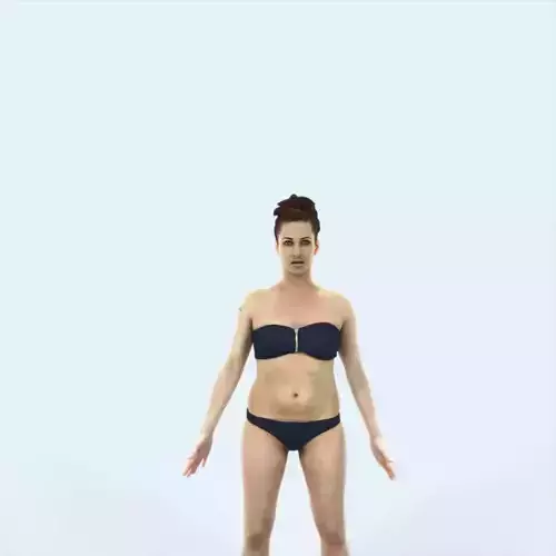 Yearn H Beach Animated Rigged Sports Woman