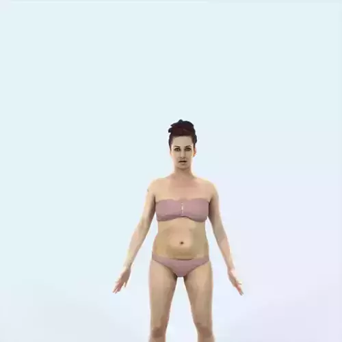 Yearn E Beach Animated Rigged Sports Woman Low-poly 3D model