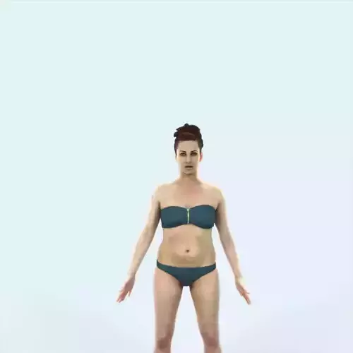 Yearn A Beach Animated Rigged Sports Woman Low-poly 3D model