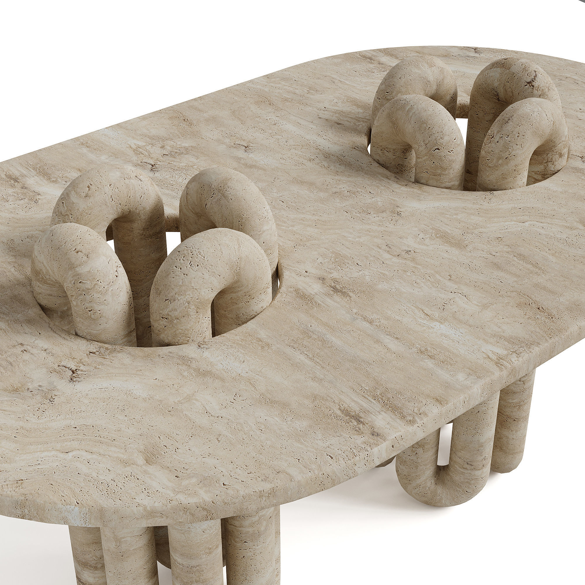Studiotwentyseven Universe Two Legs Table Low-poly 3D model_2
